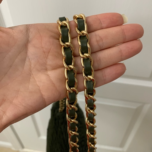 House of Harlow 1960 Deep Green Fur Flap Bag - Picture 10 of 16